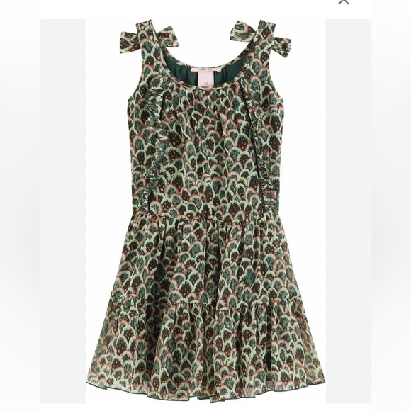 Scotch & Soda Girls Printed Dress Size 14 Chiffon Lightweight Ruffles